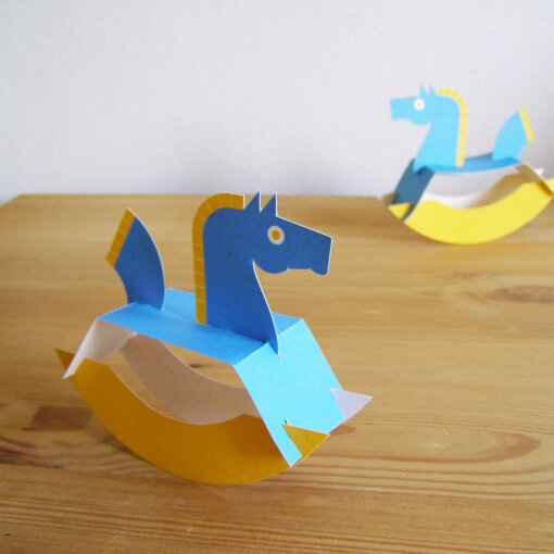 vystřihovánka malá Houpací kůň